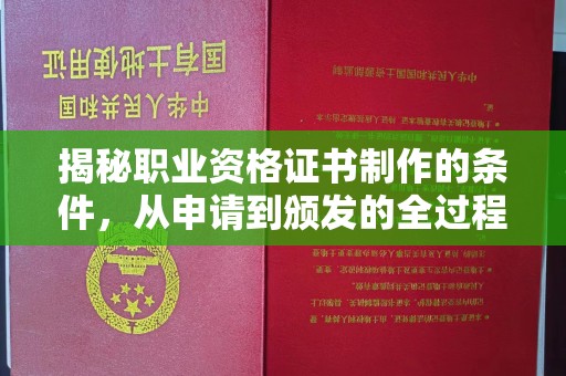 青田揭秘职业资格证书制作的条件，从申请到颁发的全过程