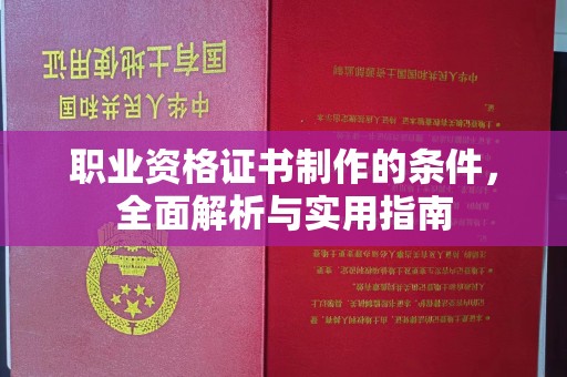青田职业资格证书制作的条件，全面解析与实用指南
